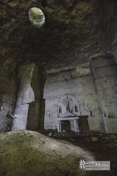 Chapelle souterraine des poilus en Picardie à Chauffour