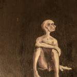 Peinture d'un homme seul sur bois par les Petits Artistes Parisiens