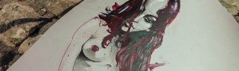 ...Peinture portrait de femme nue par les Petits Artistes Parisiens...
