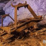 Châssis de berline à minerai de gypse dans la carrière souterraine Gagny St Pierre