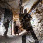 Open Flash dans une galerie de la carrière souterrain Pinton