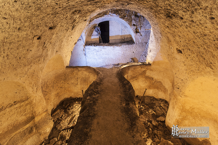 Bassins de décantation du blanc de meudon creusé dans la craie