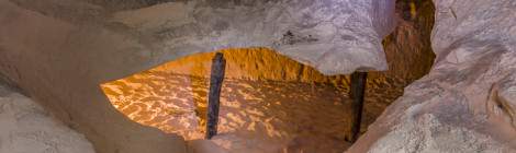 ...Galerie souterraine de la carrière de sable du Puiselet....