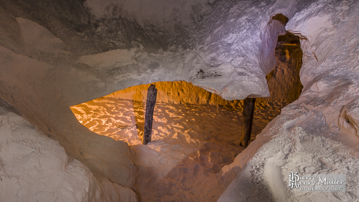 Galerie souterraine de la carrière de grès