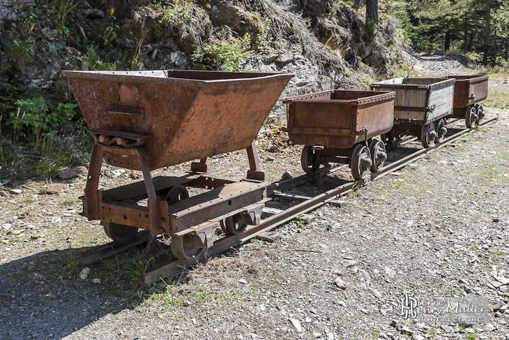 Différentes modèles et tailles de berlines, wagon des mines de zinc