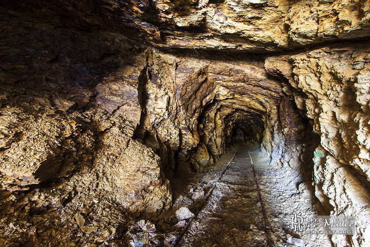 Galerie d'une mine de zinc en Espagne