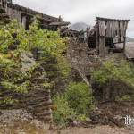 Structure en bois d'une usine de traitement de minerais de fer abandonnée
