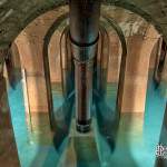 Canalisation dans le réservoir d'eau de Montsouris