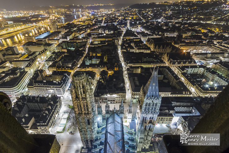 Toits de Rouen depuis le sommet de la flèche de la Cathédrale