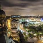 Châtelet les Halles, Beaubourg et les toits de Paris de nuit depuis Saint Eustache