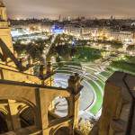 Panoramique de Châtelet les Halles depuis le toit de Saint Eustache de nuit