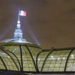 Dôme, flèche et verrière du Grand-Palais de nuit