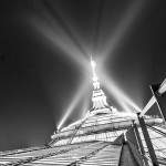 Dôme du Grand-Palais et sa verrière en noir et blanc
