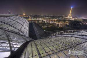 Urbex Exploration Urbaine Grand Palais et Tour Eiffel des toits de Paris la nuit