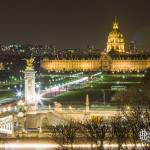 Les Invalides de nuit depuis le toit du Grand-Palais