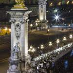 Pont Alexandre III de nuit depuis le Grand-Palais