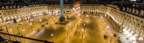 ...Place Vendôme la nuit depuis les toits de Paris....