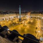 Place Vendôme de nuit depuis les toits de Paris