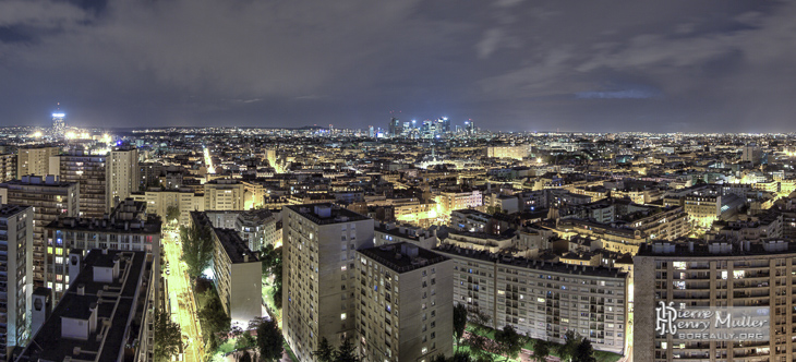 Panoramique de Levallois quartier Eiffel depuis la tour So Ouest