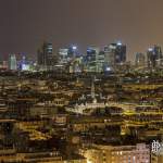 Quartier de la Défense et mairie de Levallois Perret de nuit