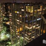 Quartier Beaugrenelle de nuit vue de la tour Paris Côté Seine