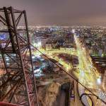 Vue en direction de Colombes et Bezon depuis la Défense de nuit en HDR
