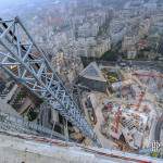 Vue plongeante sur la structure de la Tour T1 en construction