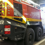 Panther Rosenbauer des pompiers d'Orly prêt au départ