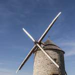Profil du Moulin de Moidrey dans la baie du Mont Saint Michel