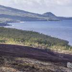 Cheminement des différentes coulées de lave vers l'océan à la Réunion