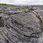 Coulée de lave pahoehoe à la Réunion à l'Est du Piton de la Fournaise