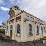 Eglise Notre-Dame-des-Laves à Sainte-Rose entourée par la lave de 1977