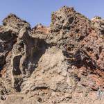 Formation de roche volcanique au Piton de la Fournaise