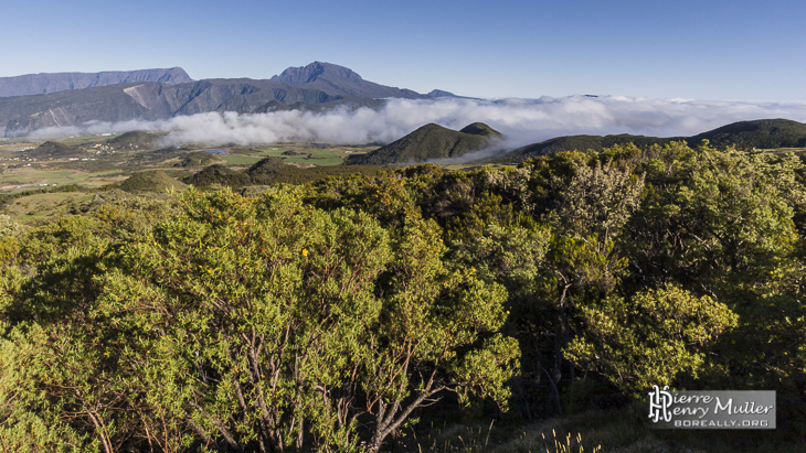 Panoramique vers le Piton des Neiges à la Réunion