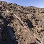 Petit ruisseau de lave sur les pentes du Piton de la Fournaise