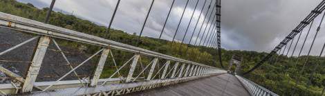 ...Pont suspendu de la rivière de l’Est à la Réunion...